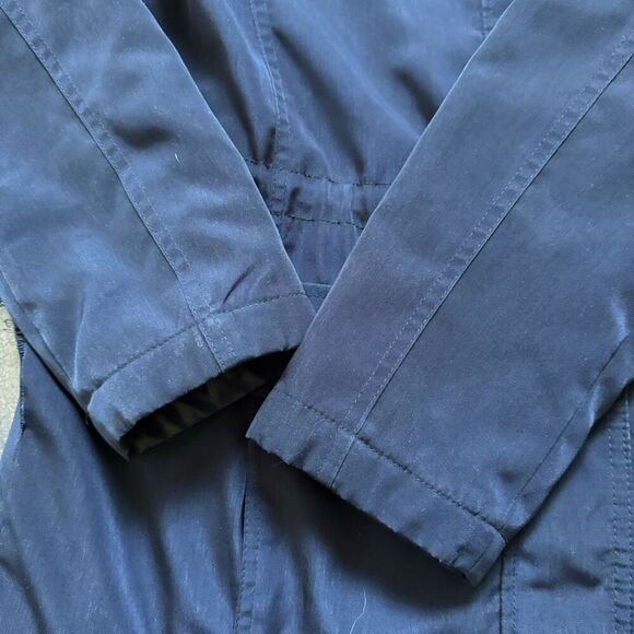 Nautica Hooded Zip Up Jacket Size Small 100% Polyester Preppy Style Blue Color - Picture 3 of 15